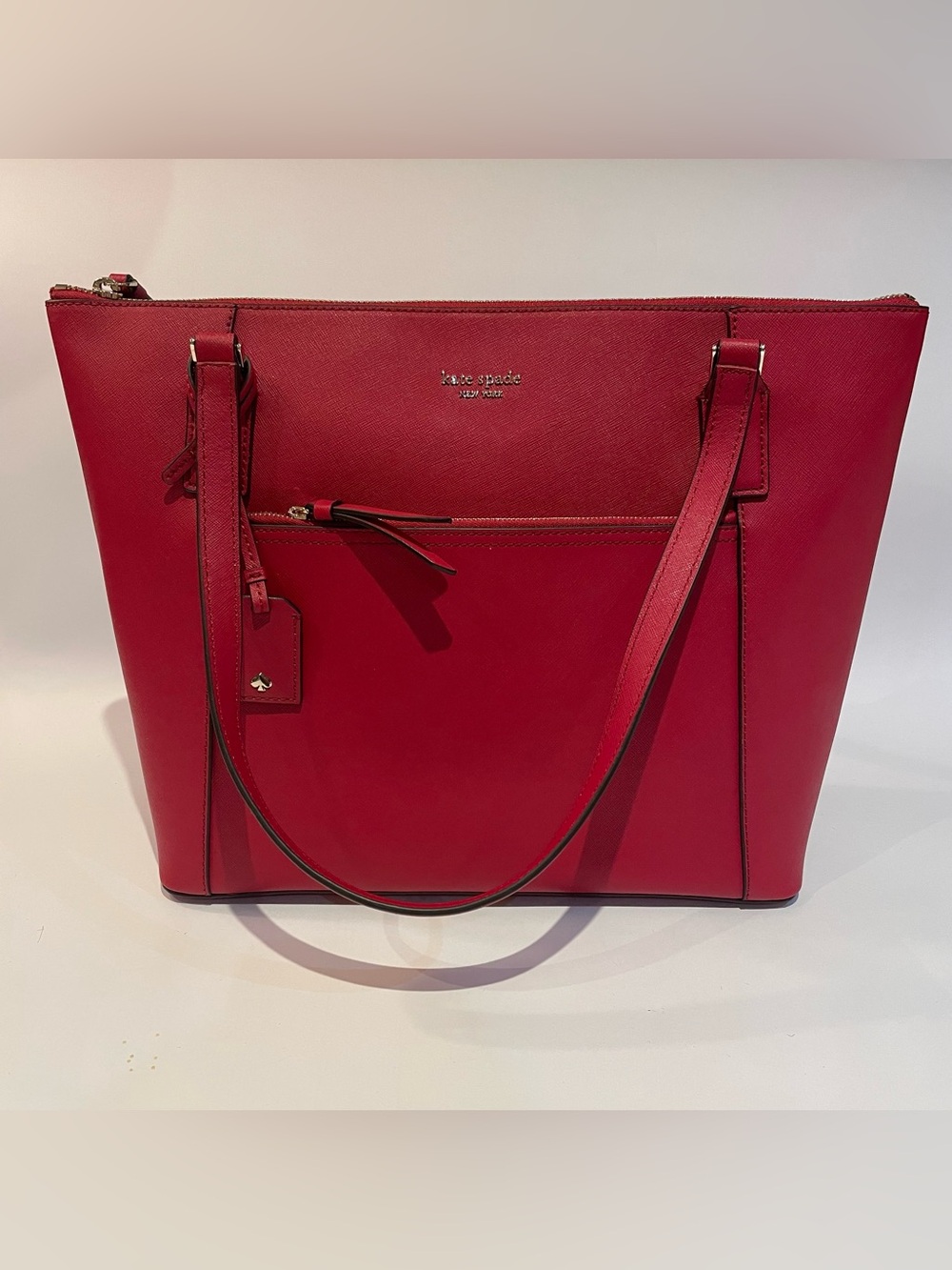 NWT Kate Spade Red Leather Cameron Pocket Tote